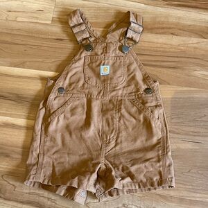 Carhartt Tan Baby Short Overalls - 6 months